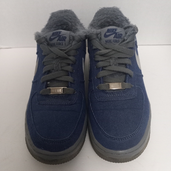 Nike Air Force 1 Werewolf Edition Denim Blue/Gray Size 6.5Y or Women's 8 - Picture 2 of 8